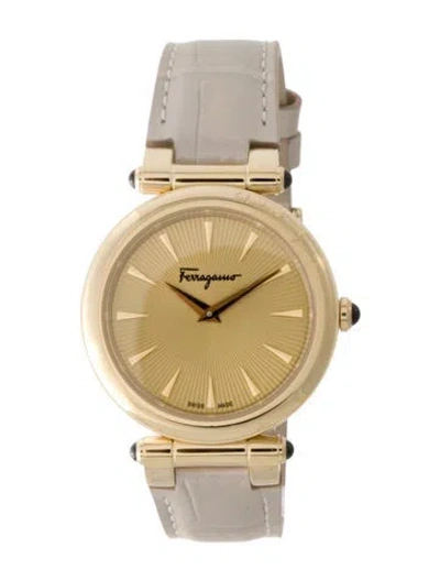 Pre-owned Ferragamo Idillio Leather Watch In Multi