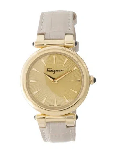 Pre-owned Ferragamo Idillio Leather Watch In Multi
