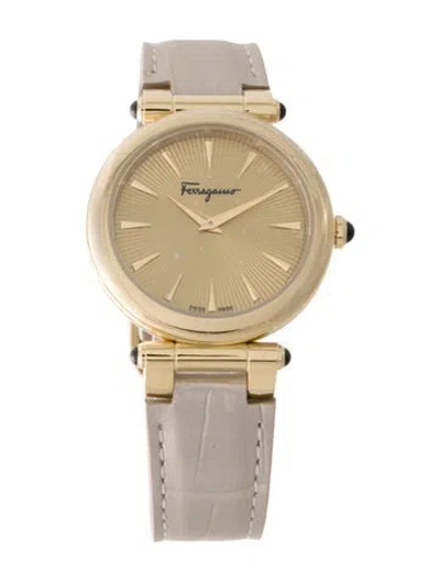 Pre-owned Ferragamo Idillio Leather Watch In Multi