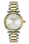 Ferragamo Idillio Two-tone Bracelet Watch, 36mm
