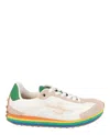 Ferragamo Iggy Rainbow-sole Sneakers In Multi