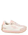 Ferragamo Iggy Colorblock-heel Retro Sneakers In Pink