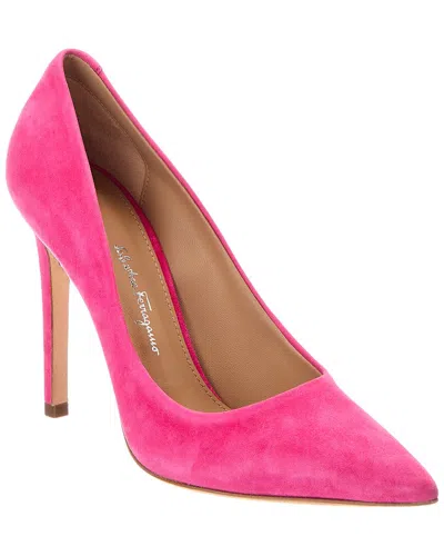 Ferragamo Ilary Suede Pump In Multi