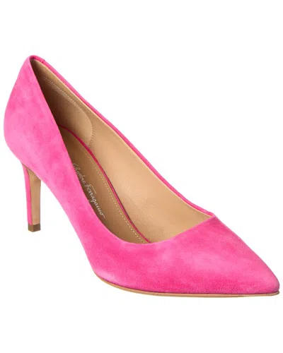 Ferragamo Ilary Suede Pump In Purple
