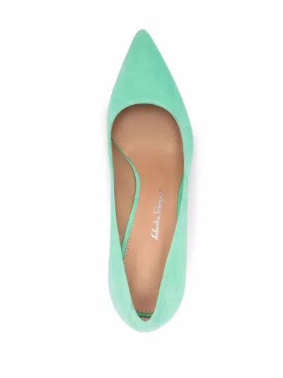 FERRAGAMO FERRAGAMO ILARY X5 105MM SUEDE PUMPS