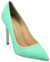 Ferragamo Ilary Pointed-toe Pumps In Green