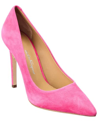 Ferragamo Ilary X5 Suede Pump In Pink