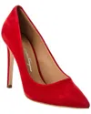 Ferragamo Pointed Toe Pumps In Red Suede In Red