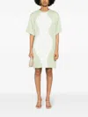 Ferragamo Illusion Mini Dress In Green