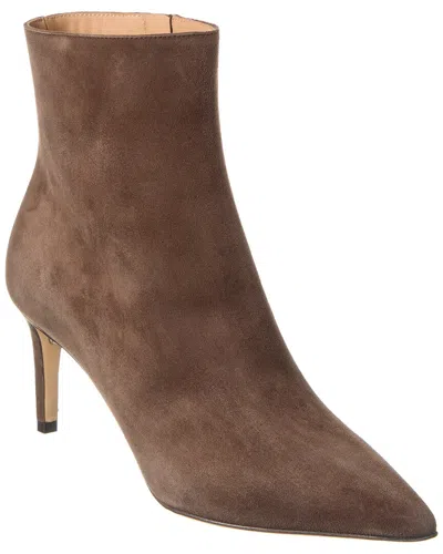 Ferragamo Imogen Suede Bootie In Brown