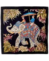 Ferragamo India Print Silk Scarf In Black
