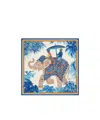 Ferragamo India Print Silk Scarf In Blue