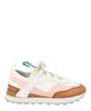 Ferragamo White Leather Sneakers In Multi