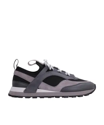 Ferragamo Indy Panelled-design Sneakers In Black