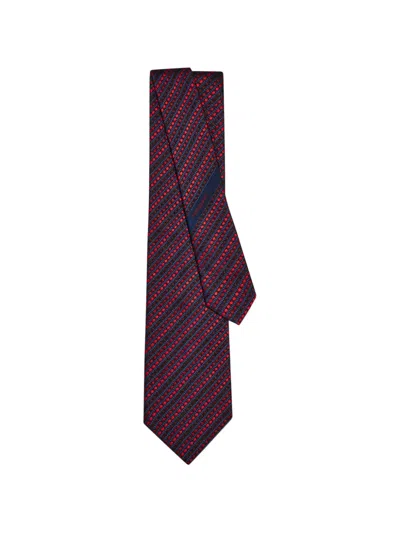 Ferragamo Infinite Inspirations Dots-jacquard Tie In Brown