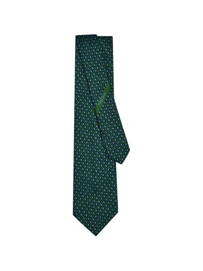 Ferragamo Infinite Inspirations Jacquard Tie In White