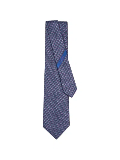 Ferragamo Infinite Inspirations Jacquard Tie In Yellow