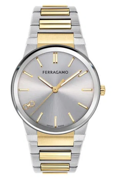 Ferragamo Infinity Sapphire Bracelet Watch, 41mm In Gray