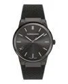 Ferragamo Infinity Sapphire Silicone Watch In Black