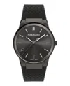 Ferragamo Infinity Sapphire Silicone Watch In Black