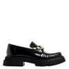 Ferragamo Ingrid Gancini Ornament Moccasin In Black