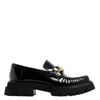 Ferragamo Ingrid Gancini Ornament Moccasin In Black