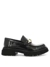 Ferragamo Carrion Sole Ingrid Leather Loafers In Black