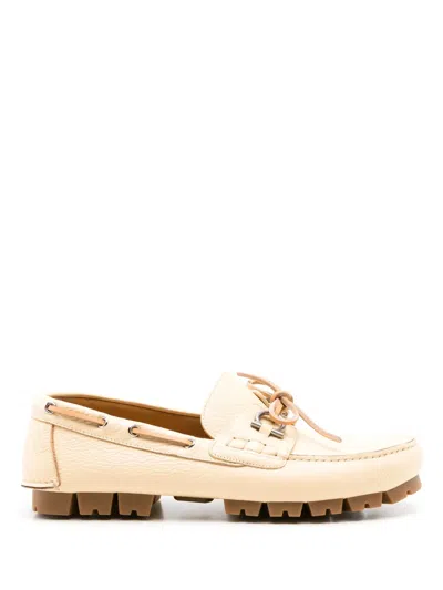 Ferragamo Injected Rock Leather Loafers