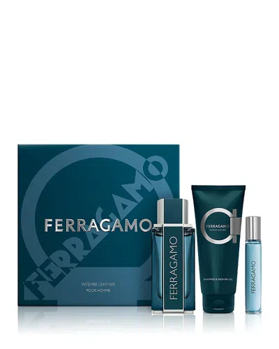 Ferragamo Intense Leather Eau De Parfum Gift Set In Transparent