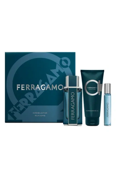 Ferragamo Intense Leather Eau De Parfum Gift Set $167 Value In Transparent