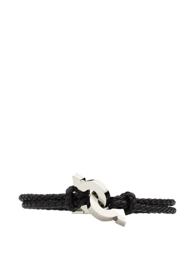 Ferragamo Intertwined Bracelet In Black