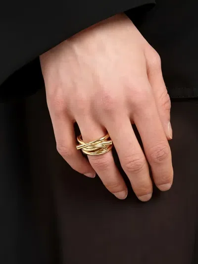 Ferragamo Interwoven Ring In Gold