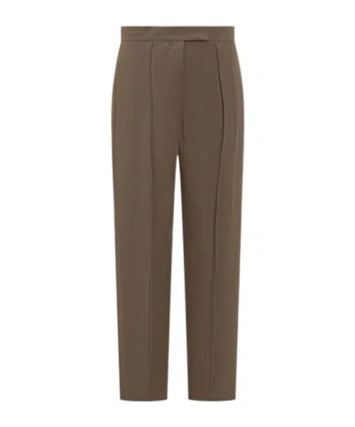 FERRAGAMO PLEAT-FRONT TAILORED TROUSERS
