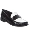 Ferragamo Fillmore Embossed Moc Toe Loafer In Black