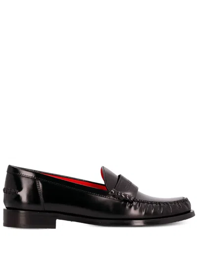 Ferragamo Irina Leather Loafers In Black