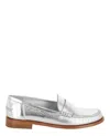 Ferragamo Woman Loafers Silver Size 8 Calfskin In Silver