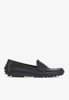 Ferragamo Iside Driver Moccasins In Calfskin In Black