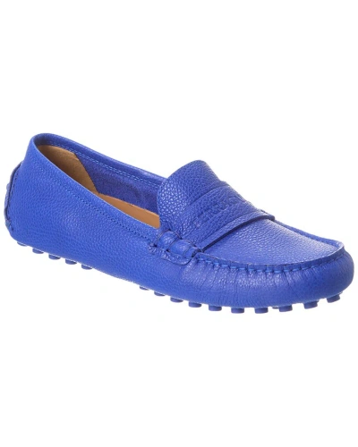 Ferragamo Iside Leather Loafer In Blue