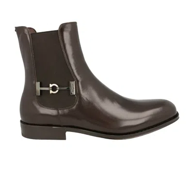 Pre-owned Ferragamo Isidoro Chelsea Boot 'dark Brown' | Men's Size 6.5