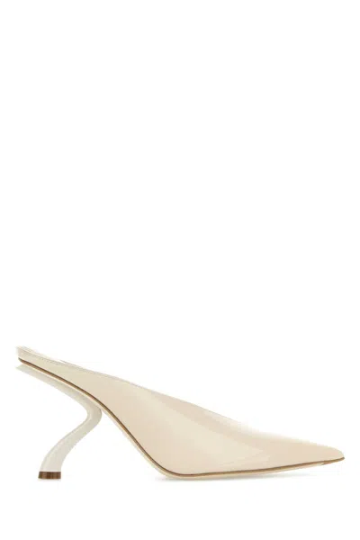 FERRAGAMO FERRAGAMO ITACA LEATHER MULE WITH 9 CM HEEL