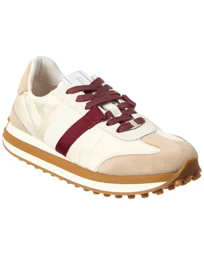 Ferragamo Iulia Nylon & Suede Sneaker In Brown