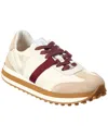 Ferragamo Iulia Nylon & Suede Sneaker In Brown
