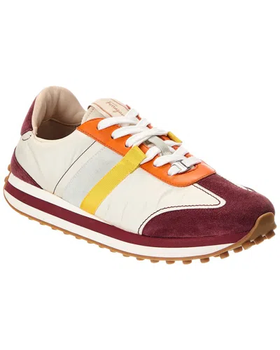 Ferragamo Iulio Suede Sneaker In Purple