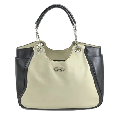 Pre-owned Ferragamo Ivory Leather Handbag () In Multi