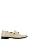 Ferragamo Harry Leather Loafers Hardware Toe In White
