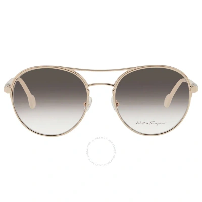 Ferragamo Ivory Pilot Ladies Eyeglasses Sf2174 784 55 In Gold / Ivory / Rose / Rose Gold
