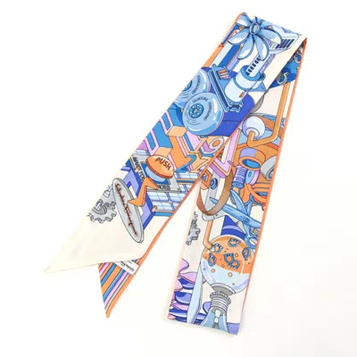 Pre-owned Ferragamo Ivory Silk Scarf () In Multi