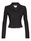 Ferragamo Notched-lapel Jacket In Black