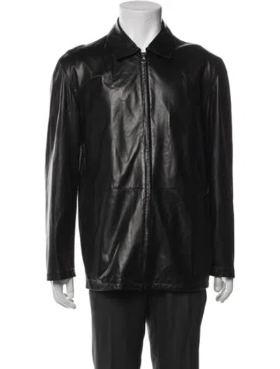 Pre-owned Ferragamo Jacket In Black