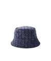 Ferragamo Logo Jacquard Cloche Hat In Blue
